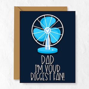 Papa, je suis ton plus grand fan. Carte de voeux amusante pour la fête des pères pour papa ou grand-père !