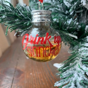 Christmas Booze Balls Ornaments. Funny Shot Glass For Stocking Stuffers As Christmas Presents. Bundle of 6 With Custom Options. Drink Up Grinches