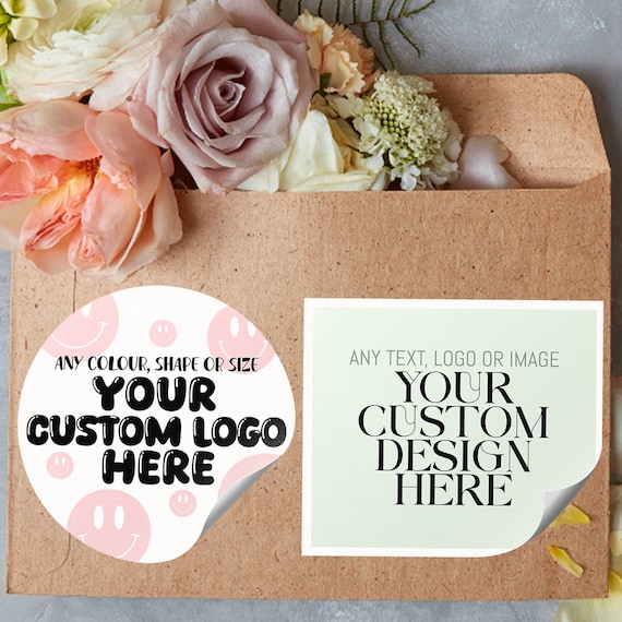 Custom Logo Stickers: Circle & Square Business Labels