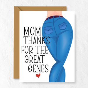 Maman, merci pour la super carte Gènes. Carte de voeux amusante pour la fête des Mères ou carte d'anniversaire pour maman