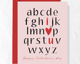 ABC I Love You Valentine's Card | Cute Greeting Card
