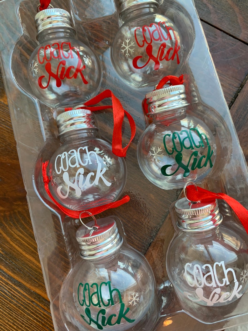 Christmas Booze Balls Ornaments. Funny Shot Glass For Stocking Stuffers As Christmas Presents. Bundle of 6 With Custom Options. image 8