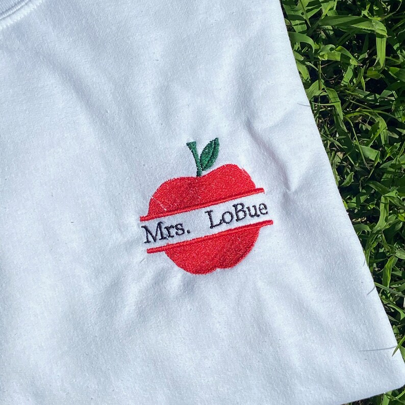 Personalized Teacher Gift Custom Teacher Gift Embroidered Name Crewneck