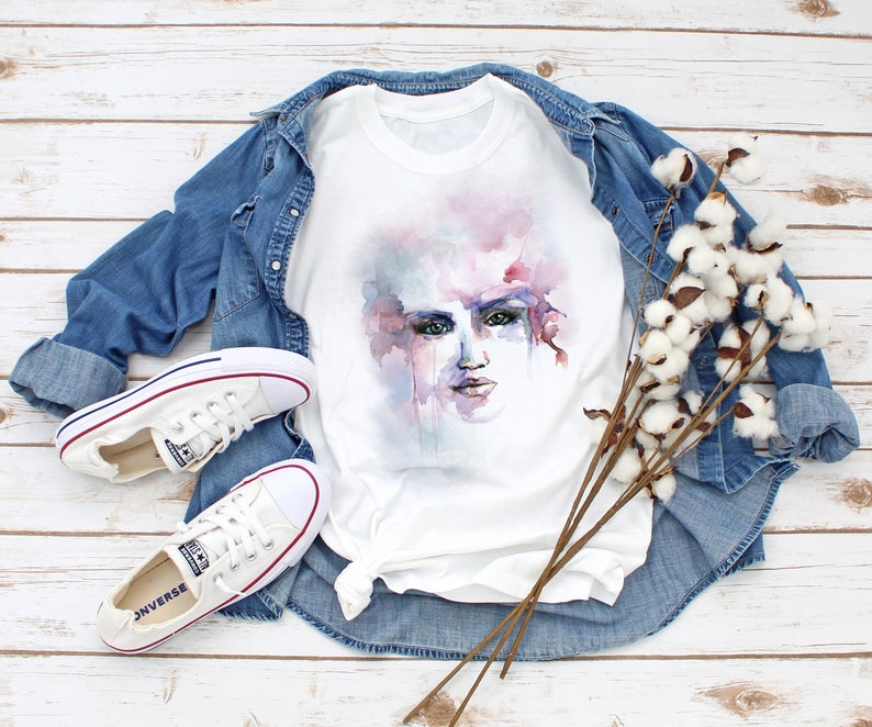 Art Face T-shirt/ Shirt for women/ T-shirt/ Woman face/ image 0