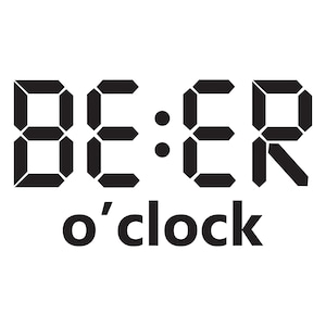 Digital files/Beer o&#39;clock/SVG/EPS/Adobe Illustrator/PDF/Sticker/Cut files/