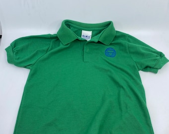 Vintage Oshkosh B’Gosh green polo shirt with embroidered logo made in USA kids size 6