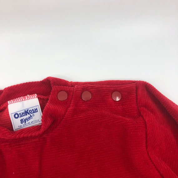 18M Vintage OshKosh B’Gosh red corduroy shirt / d… - image 5