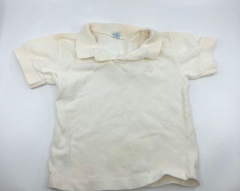 2t Vintage Pollichelle embroidered polo shirt made in France