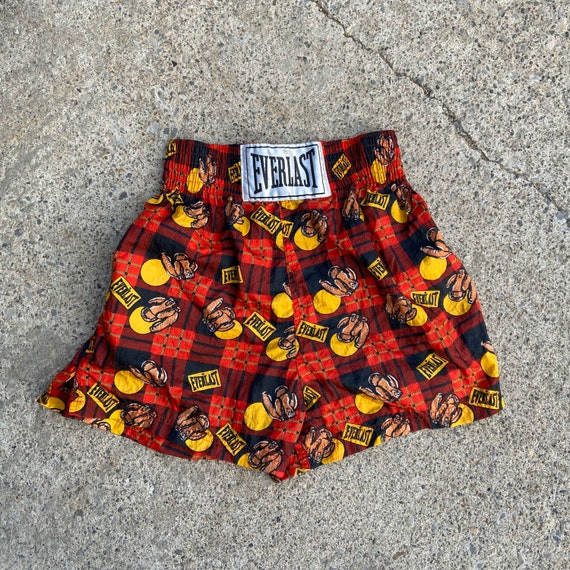 Vintage EVERLAST boxing shorts all over print size