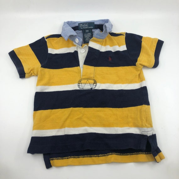 Navy blue and yellow ralph lauren shirt hotsell