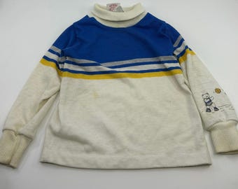 Vintage Buster Brown basketball bears long sleeve tshirt turtleneck made in USA size 24m