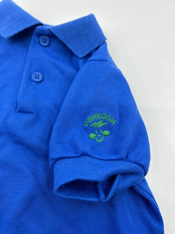 Vintage 90s Oshkosh Bgosh Royal Blue With Green Embroidery Polo Shirt Made in USA Size 3T Etsy