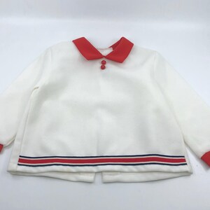1T 2T Vintage kids Drumella of Scotland button up red and white collared shirt