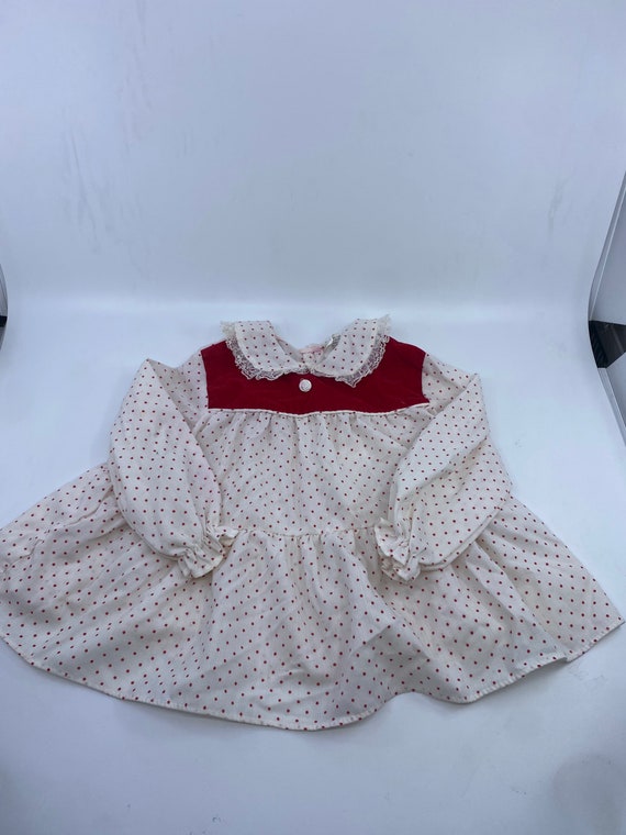 Vintage Sears Winnie the Pooh polka dot dress tag… - image 1