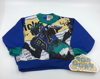 12M Vintage PopCorn football player sweatshirt deadstock 90s