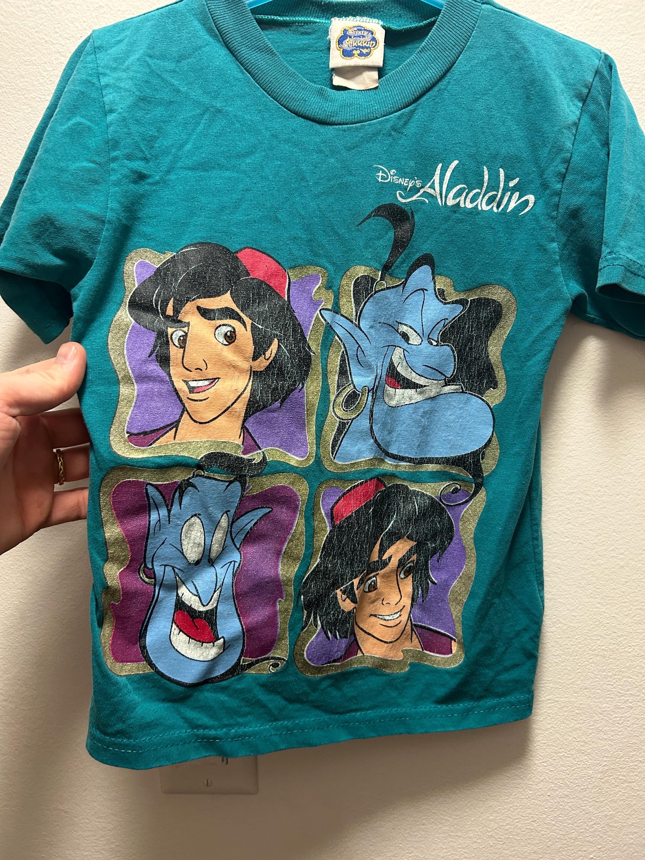 ヴィンテージ ディズニー アラジンとジーニー Tシャツ 90年代 子供用 M