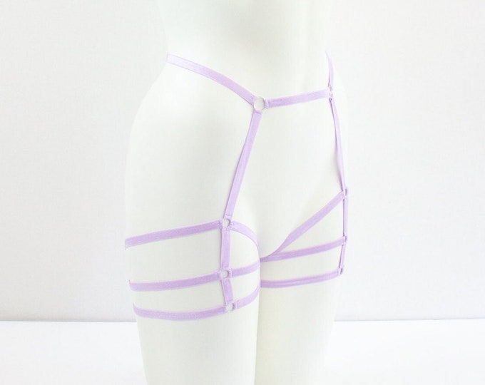 Millie 3 Strap Shorts: Pastel Purple