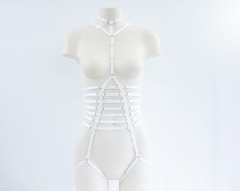 Stella Fully Body Harness: White