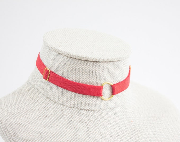 Chase choker necklace - RED