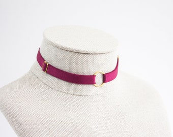 Chase choker necklace - WINE RED