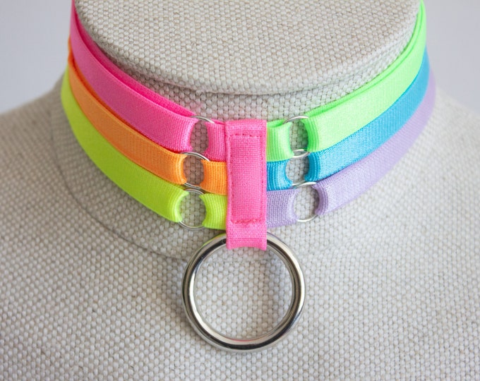 Pride Necklace: Neon Rainbow