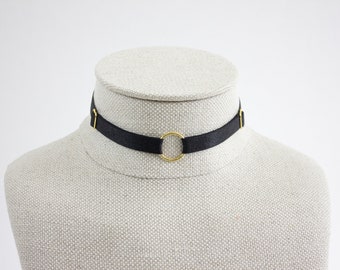 Chase adjustable neck choker - BLACK