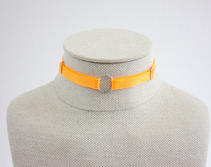 Chase adjustable neck choker - NEON ORANGE (UV)