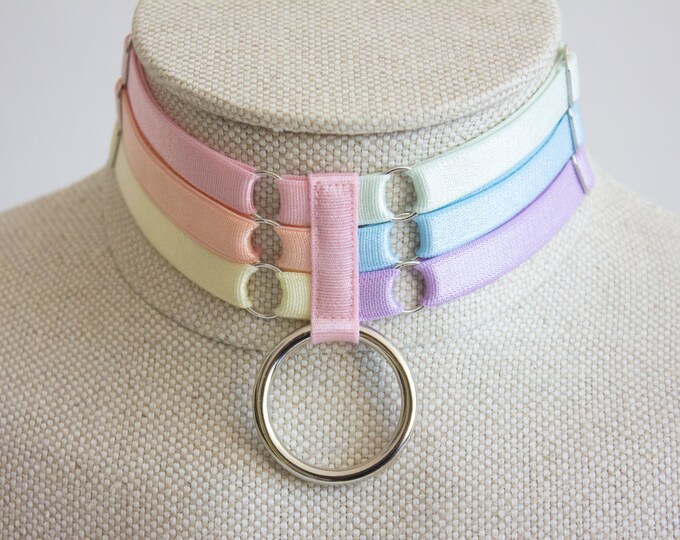 Pride Choker Necklace : Pastel Rainbow