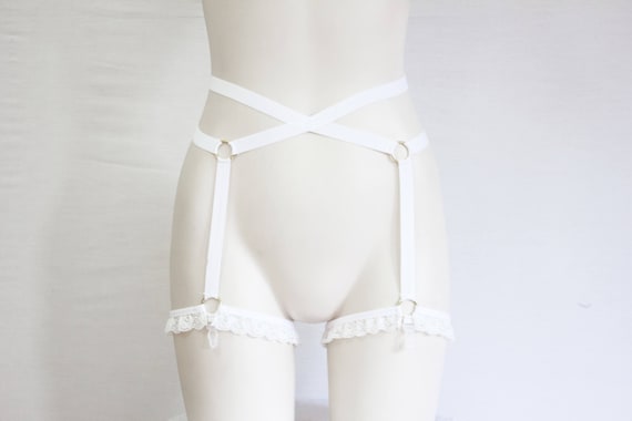 Lace White Garter Belt: White Lingerie, Body Harness, Wedding Lingerie,  Strappy Underwear, Plus Size Lingerie, Boudoir Outfit, Cage Garter - Etsy  Canada