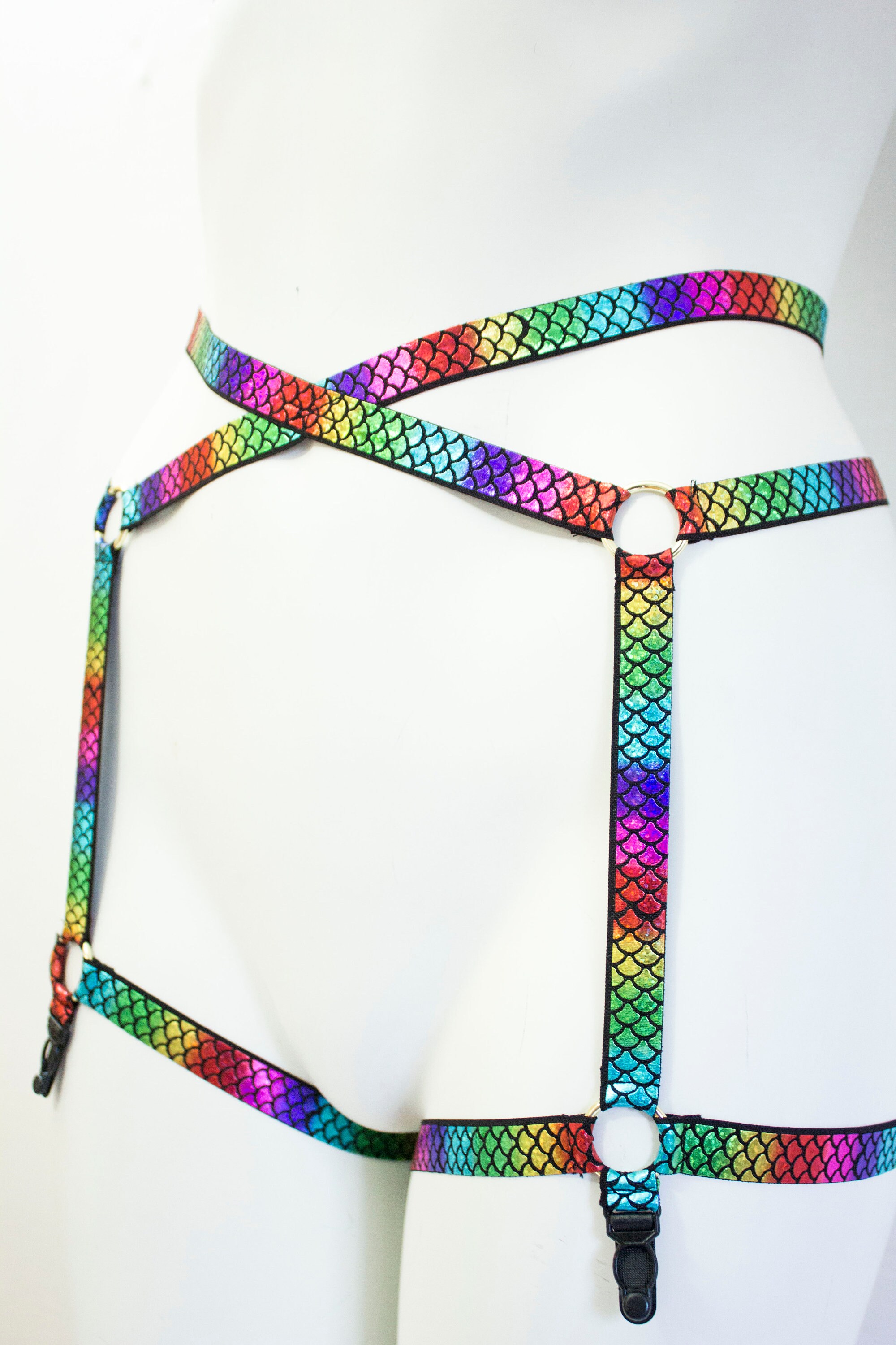 Festival Fashion Rainbow Clothing Garter Belt Ravewear Etsy