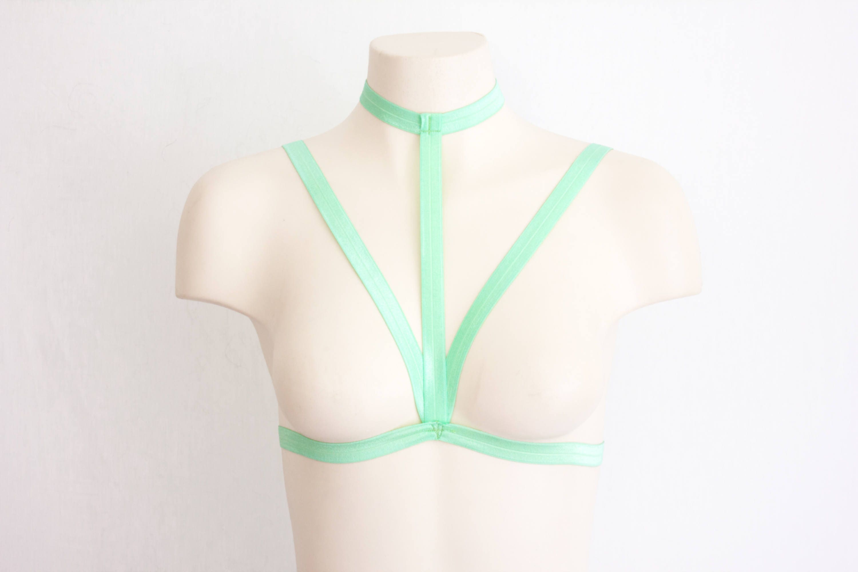 BODY HARNESS LINGERIE / Elastic Strap Harness / Cage Bra Lingerie