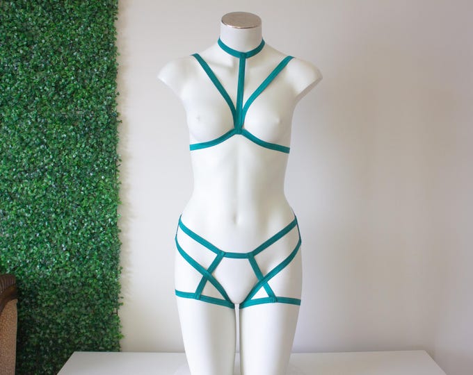 Venus Booty Classic Lingerie Set: FOREST GREEN