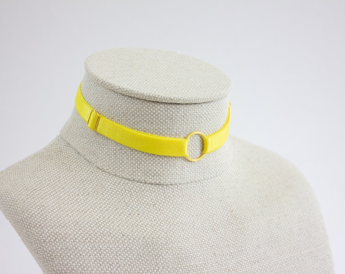 Chase adjustable neck choker - YELLOW