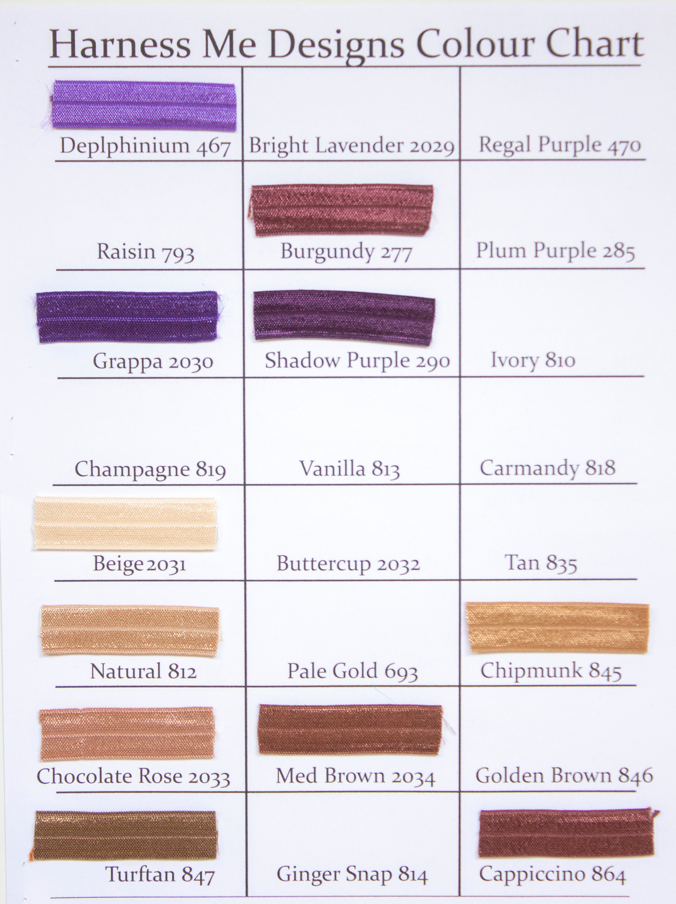 Ginger Colour Chart