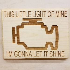 Check Engine Light Sign. Mechanic Sign