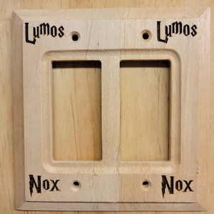 Lumos/Nox Double Light Switch Cover