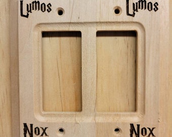 Lumos/Nox Double Light Switch Cover