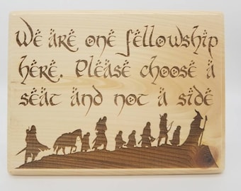 Lord of the Rings Wedding Seat Sign