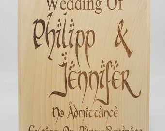 Personalized Lord of the Rings Wedding Sign