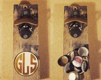 Personalized Magnetic Barrel Stave Wall Mounted Bottle Opener