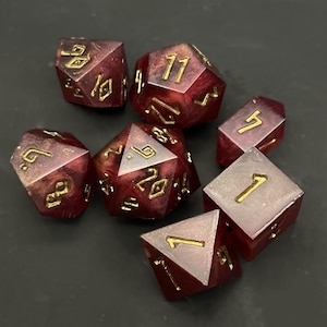 Bloodthirsty GM Red and Gold Sharp-Sided Dice