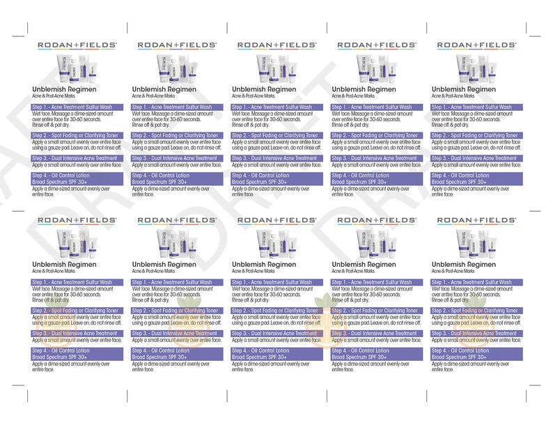 Rodan and Fields Regimen Instructions Sized As Business Etsy
