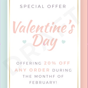 Rodan and Fields Valentine's, February Discount Cards Five, 4x6 mail, post on social media, or email online image 2