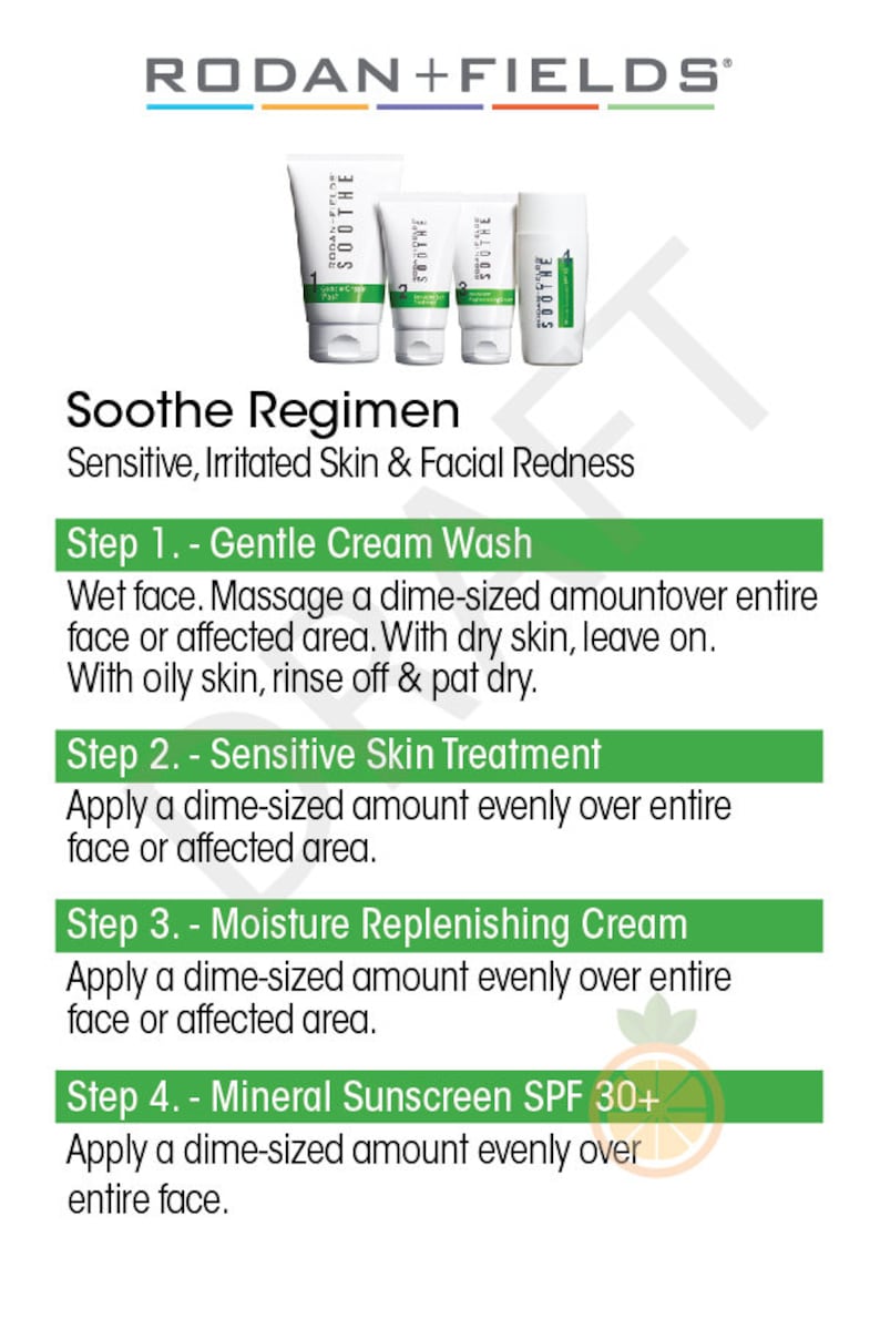 Rodan and Fields Regimen Instructions - Redefine, Reverse, Soothe, and ...