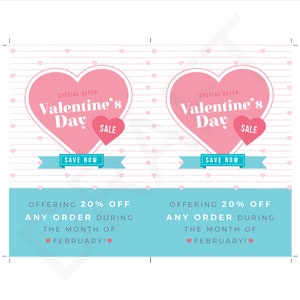 Rodan and Fields Valentine's, February Discount Cards Five, 4x6 mail, post on social media, or email online image 8