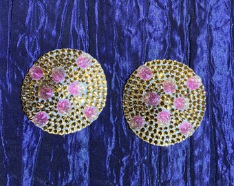 Pink and Topaz Burlesque Pasties