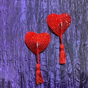 Heart Burlesque Pasties with Tassels