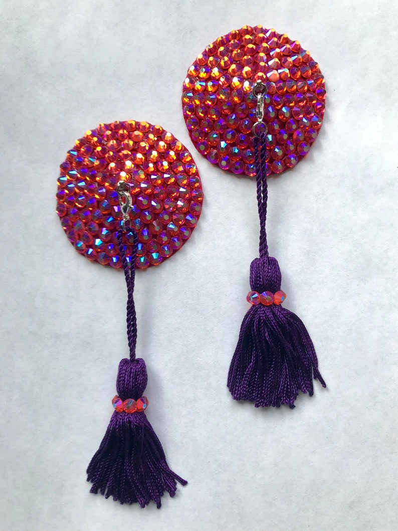 Burlesque Pasties with Tassels Etsy