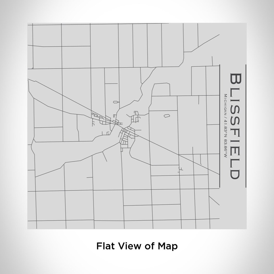 Blissfield Michigan Engraved Map Tumbler Etsy
