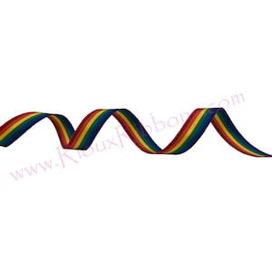 Rainbow Pride  5/8&quot; Grosgrain Ribbon